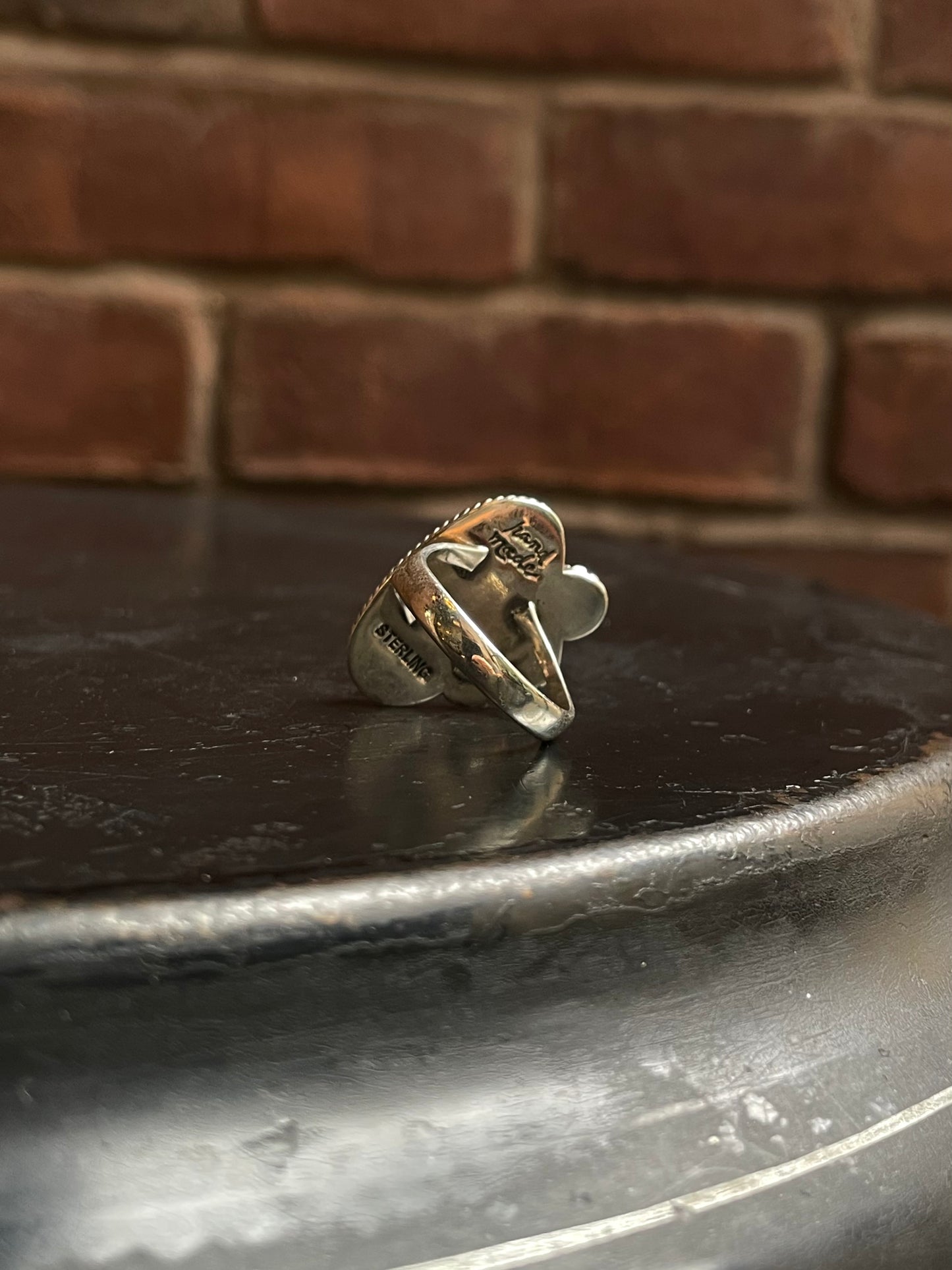 Pink Conch Oval Ring Size 9 | 925 Sterling Silver C938
