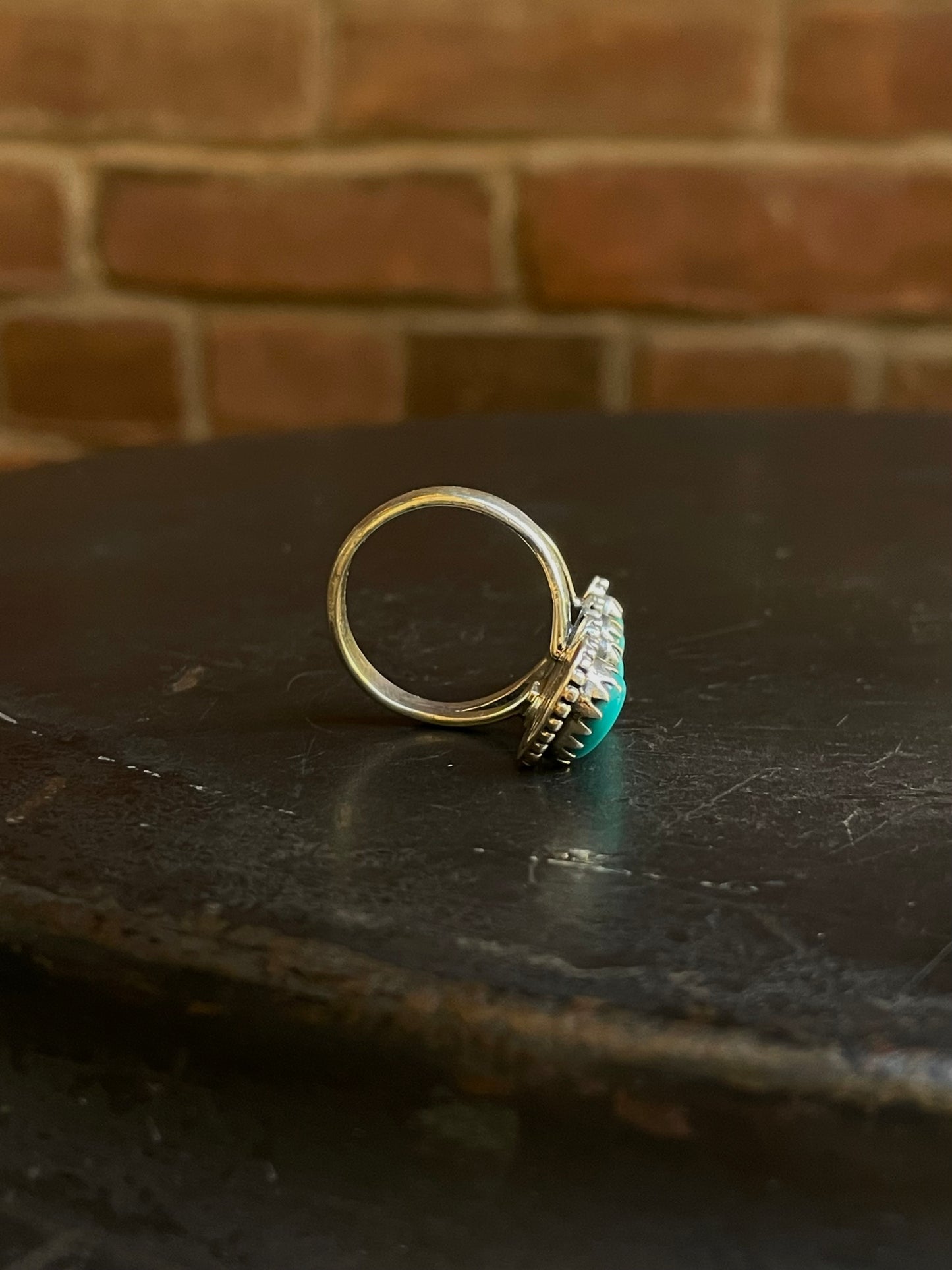 Turquoise Teardrop Ring Size 8| Sterling Silver E890