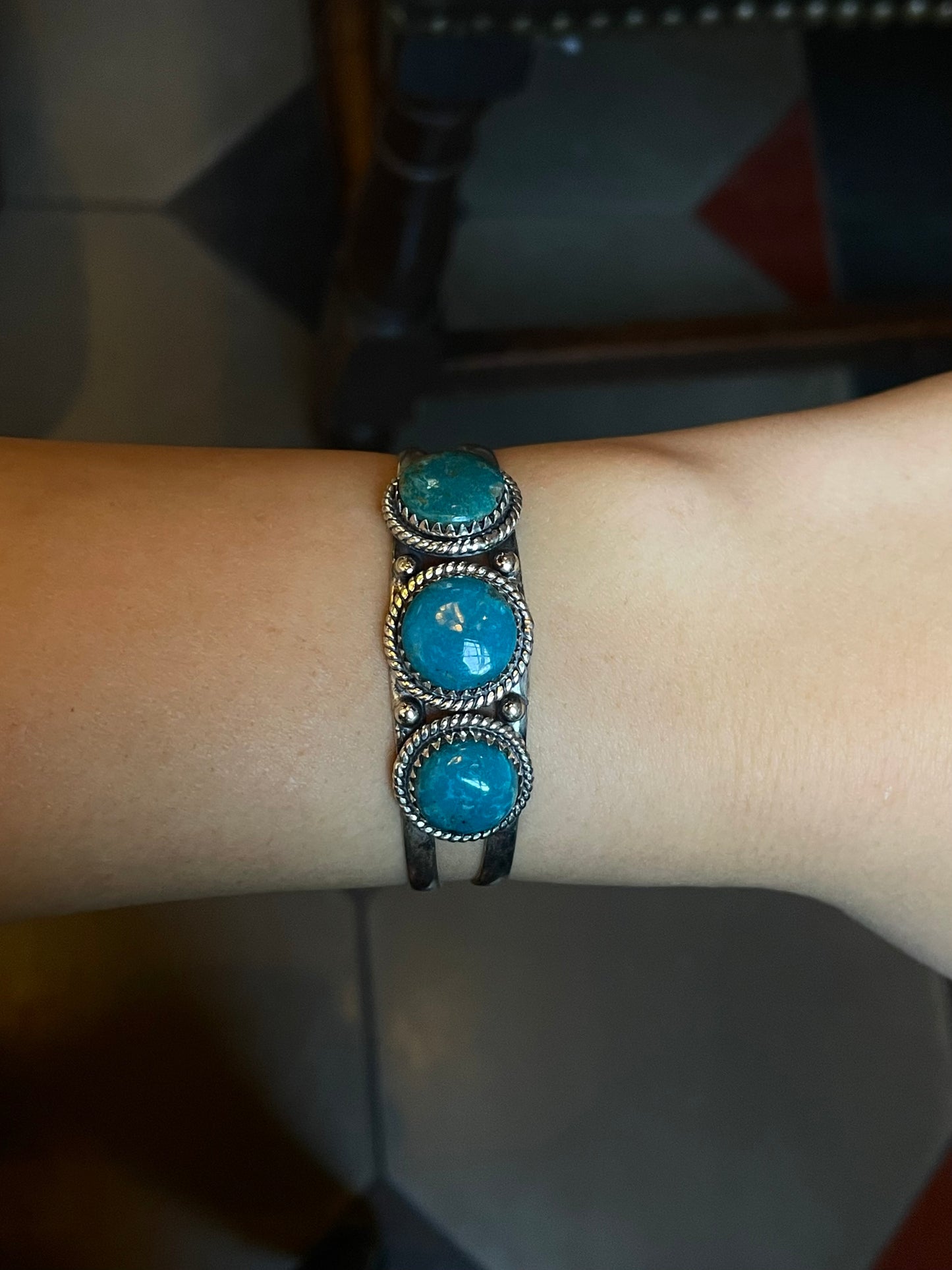 Turquoise Cuff Bracelet | Sterling Silver 925 C746