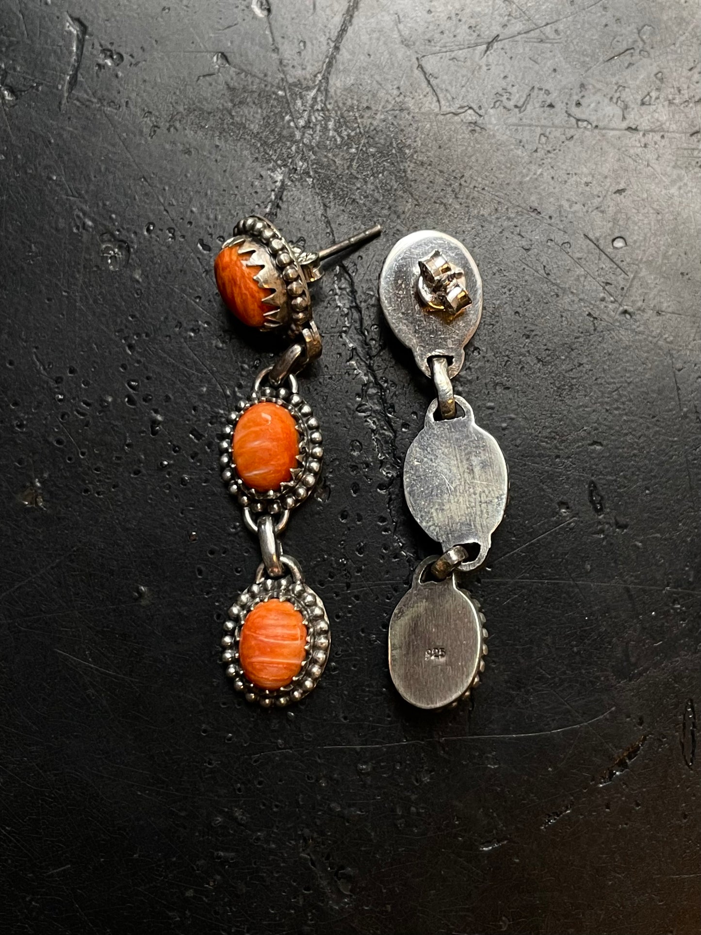 Spiny Oyster Dangle Stud Earrings | 925 Sterling Silver G247