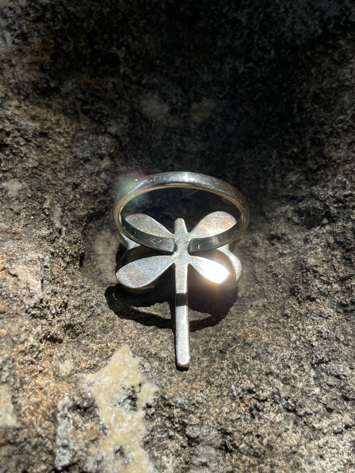 Spiny Oyster Dragonfly Ring Size 9.75 | 925 Sterling Silver D266