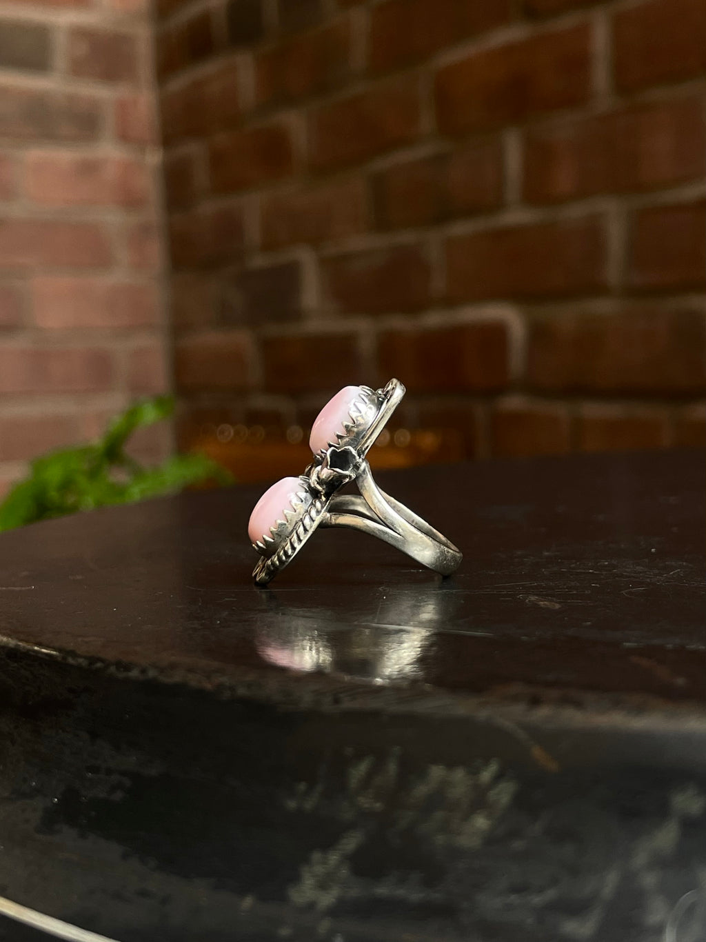 Pink Conch Ring Size 6 | 925 Sterling Silver E758