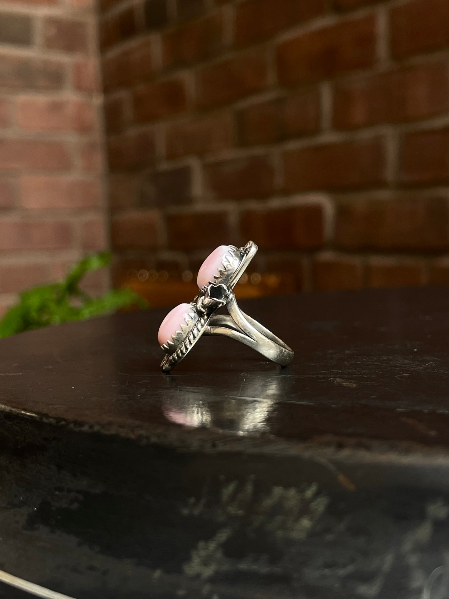 Pink Conch Ring Size 6 | 925 Sterling Silver E758