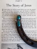 Turquoise Double Stone Ring | 925 Sterling Silver Size 8 G808