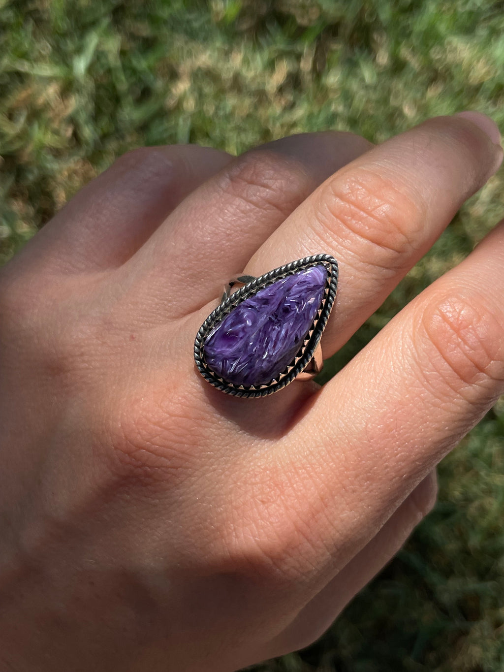 Charoite Ring Size 7.25 | 925 Sterling Silver D289