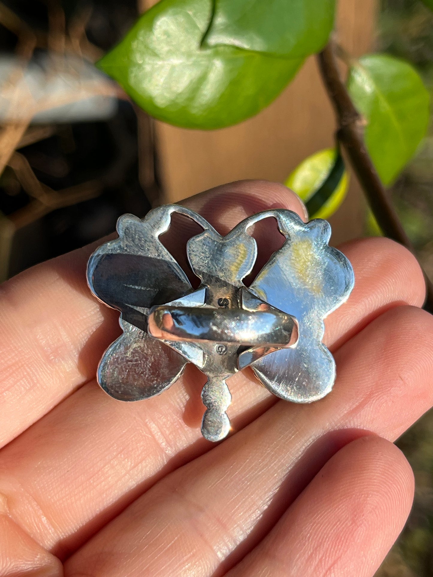 Kingman Turquoise Butterfly Ring | 925 Sterling Silver | Size 6 B908