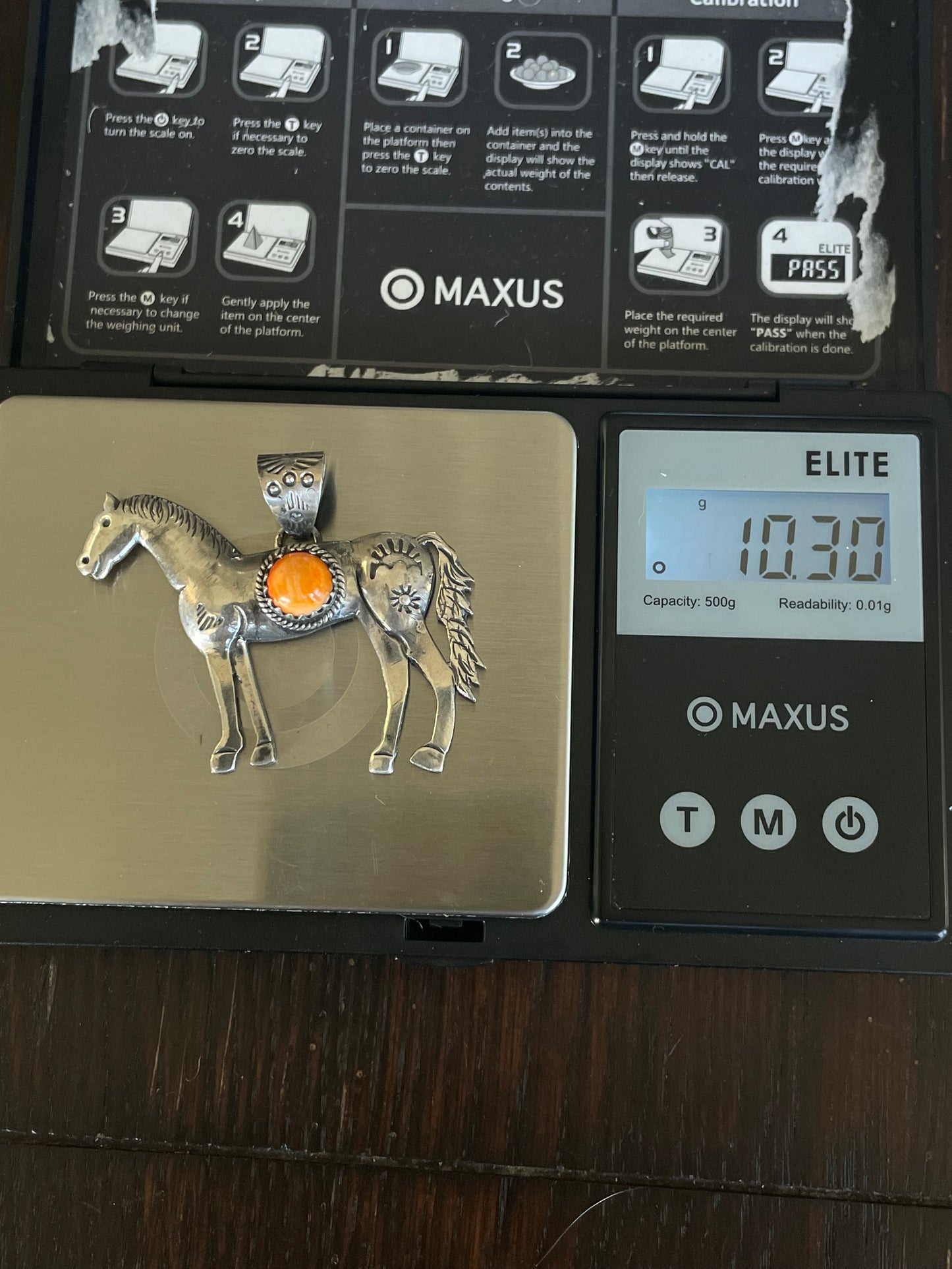 Spiny Oyster Horse Pendant | Sterling Silver E716