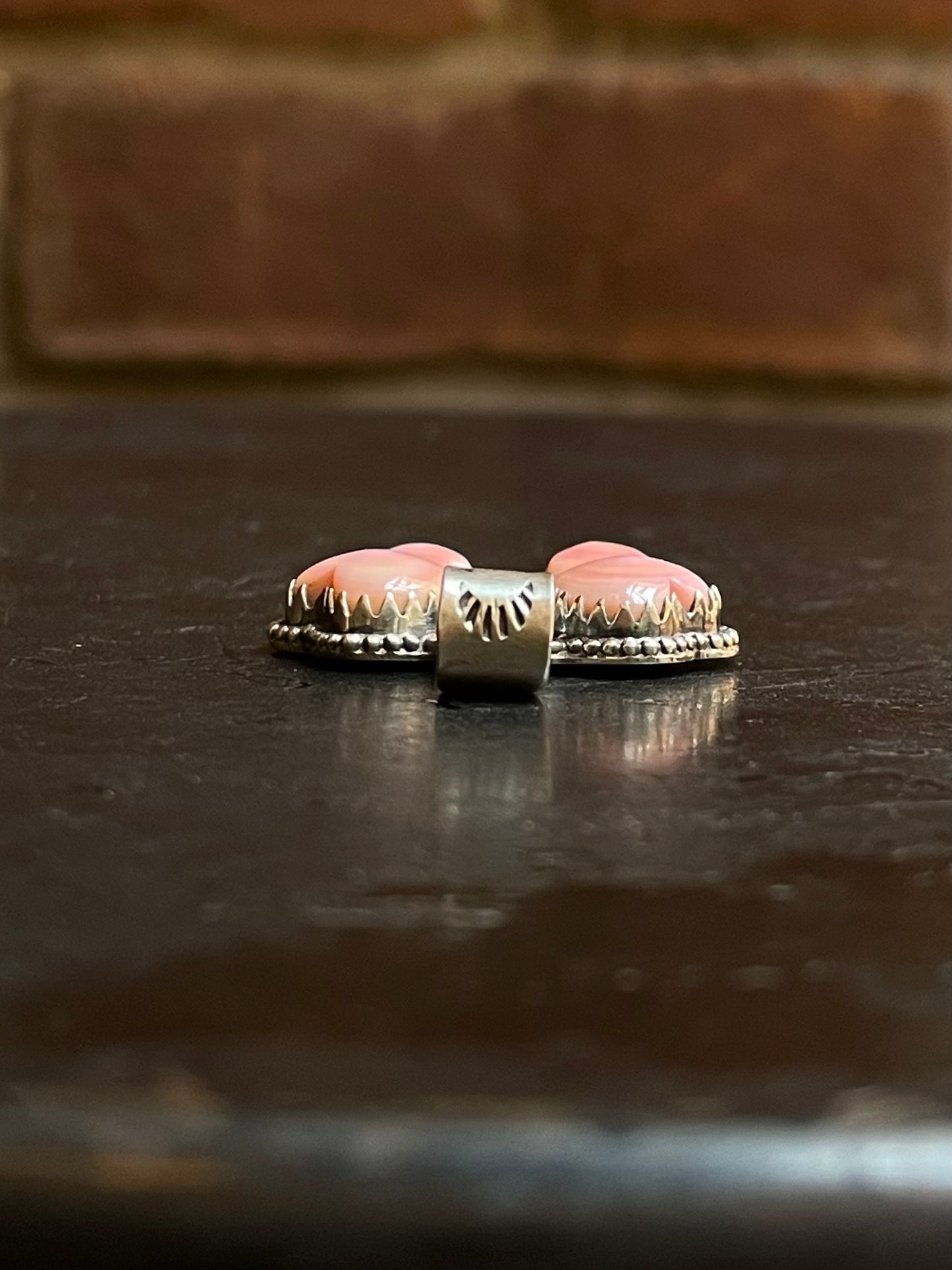 Pink Conch Paw Print Pendant | Sterling Silver G442