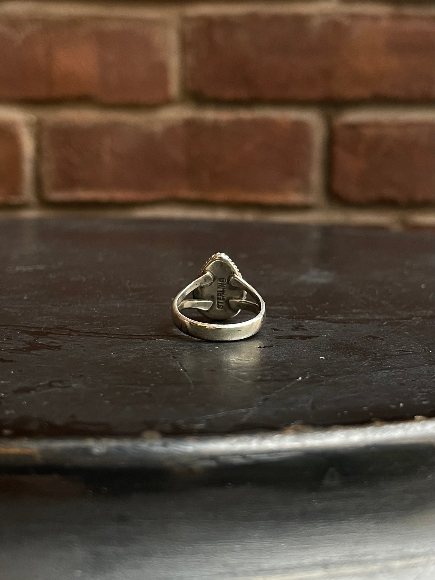 Pink Conch Teardrop Ring Size 6 | 925 Sterling Silver Southwest E159