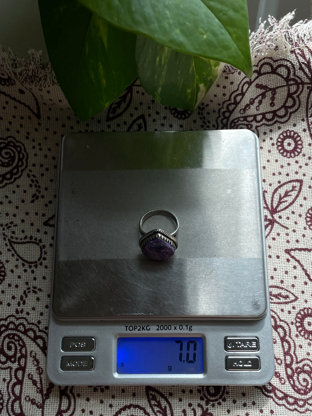 Charoite Ring Size 6.5| 925 Sterling Silver D294