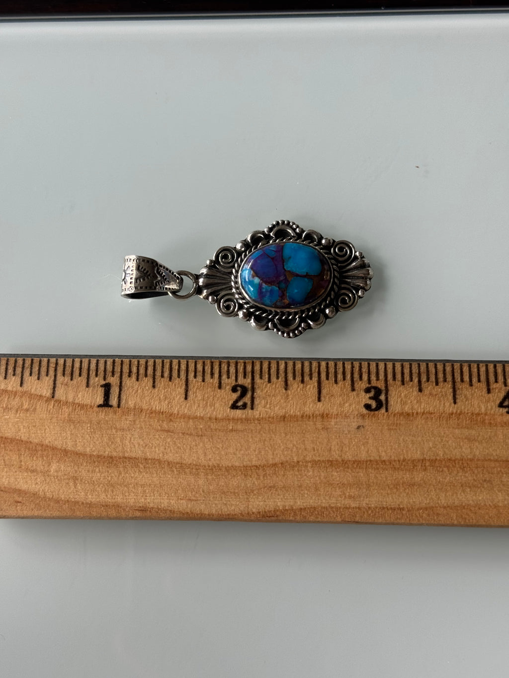 Dahlia Pendant Oval 2.14 | Sterling Silver | A785