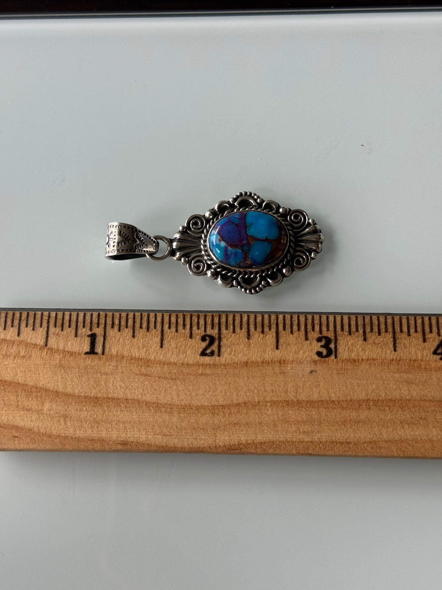 Dahlia Pendant Oval 2.14 | Sterling Silver | A785
