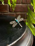 Turquoise Dragonfly Ring | Sterling Silver 925 Size 8 C700