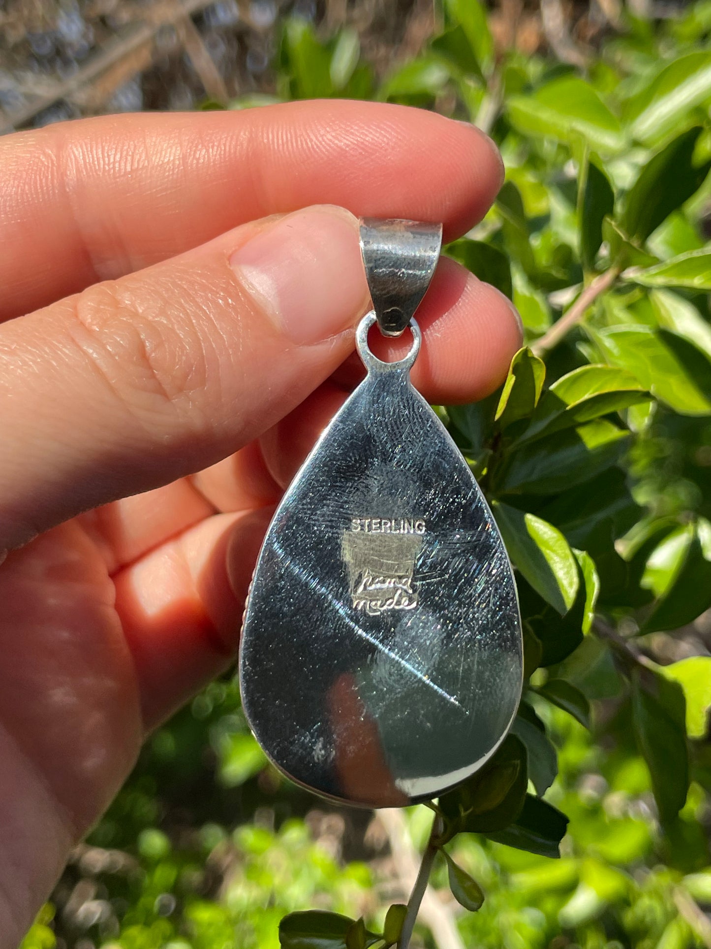 White Buffalo Teardrop Pendant | Sterling Silver 925 B683