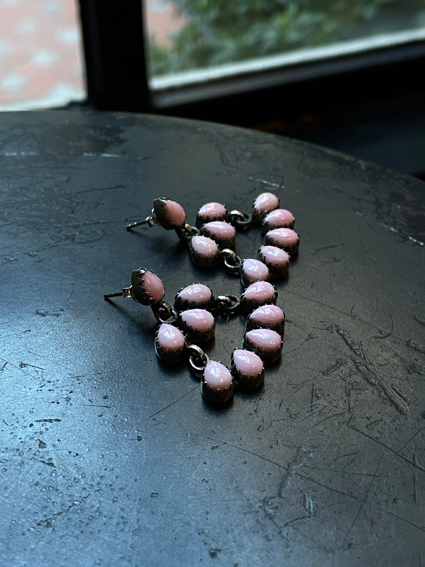 Pink Conch Chandelier Earrings | 925 Sterling Silver E395