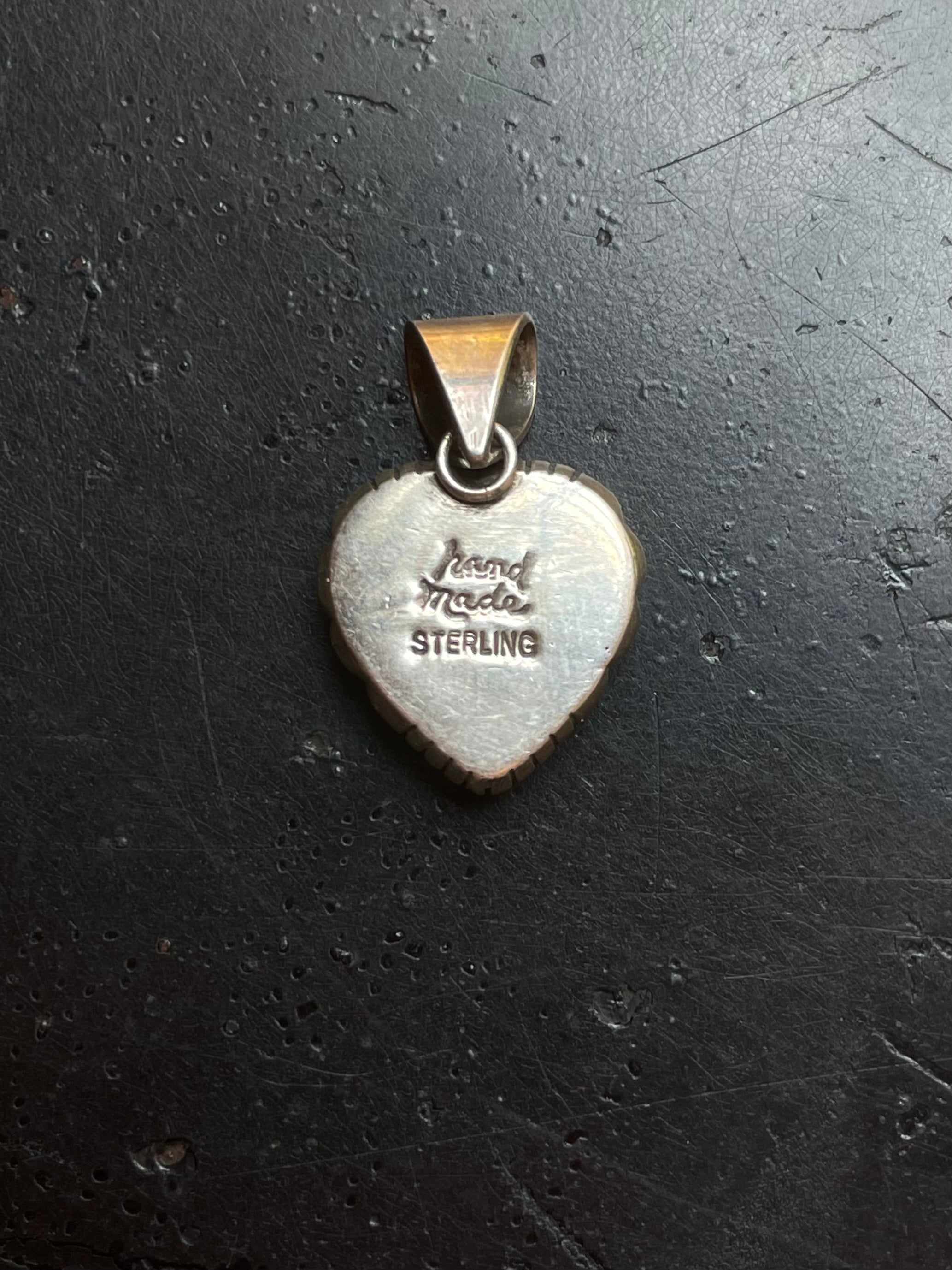 Kingman Turquoise Heart Pendant | 925 Sterling Silver G624