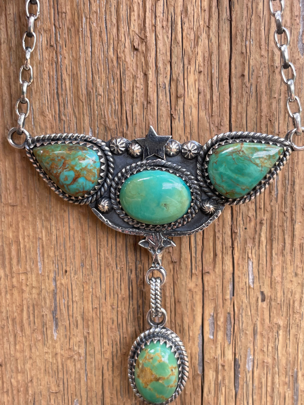 Turquoise Chain Necklace | 925 Sterling Silver B228