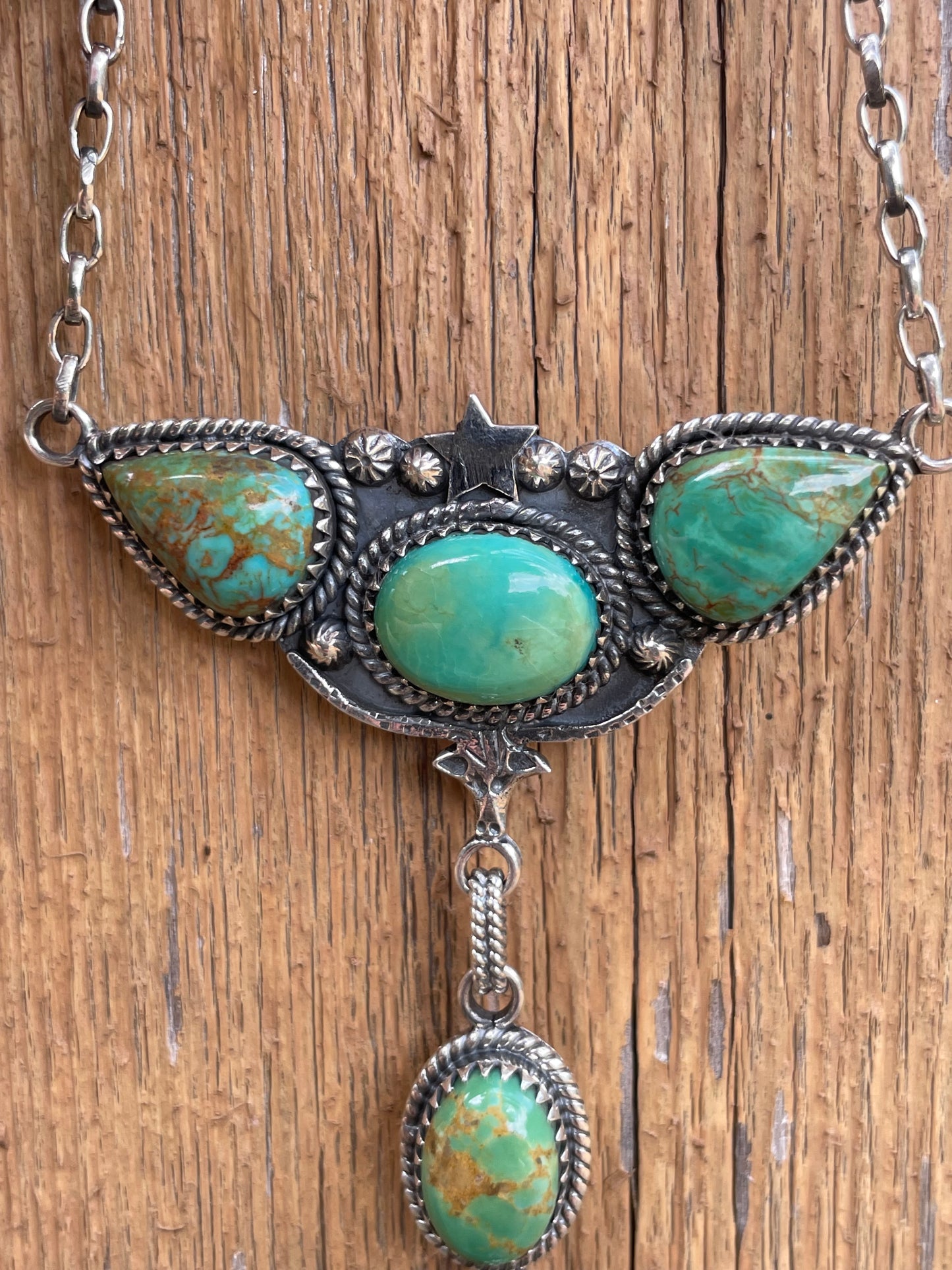 Turquoise Chain Necklace | 925 Sterling Silver B228
