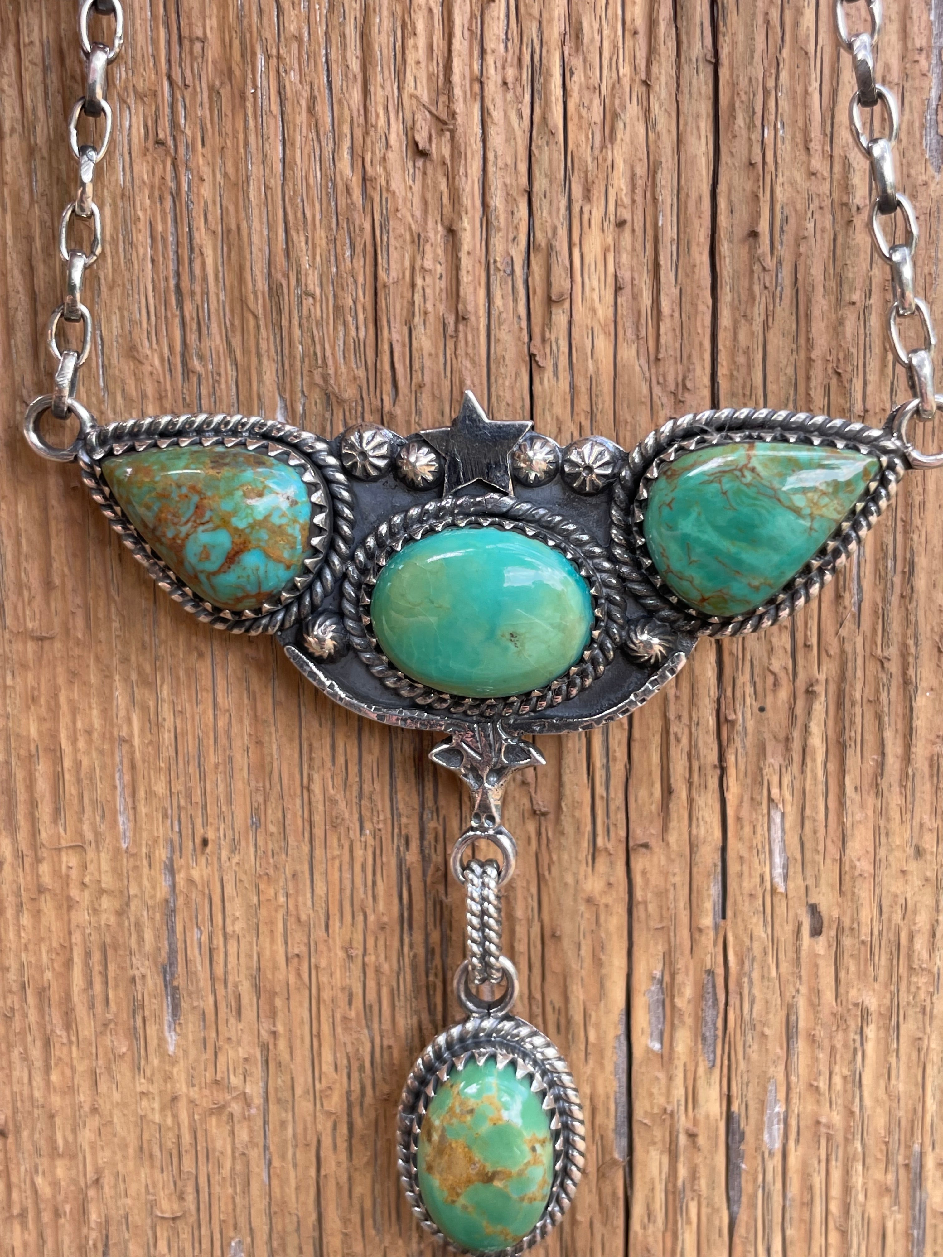 Turquoise Chain Necklace | 925 Sterling Silver B228