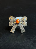 Spiny Oyster Bowtie Ring | Sterling Silver | Size 6 | A091