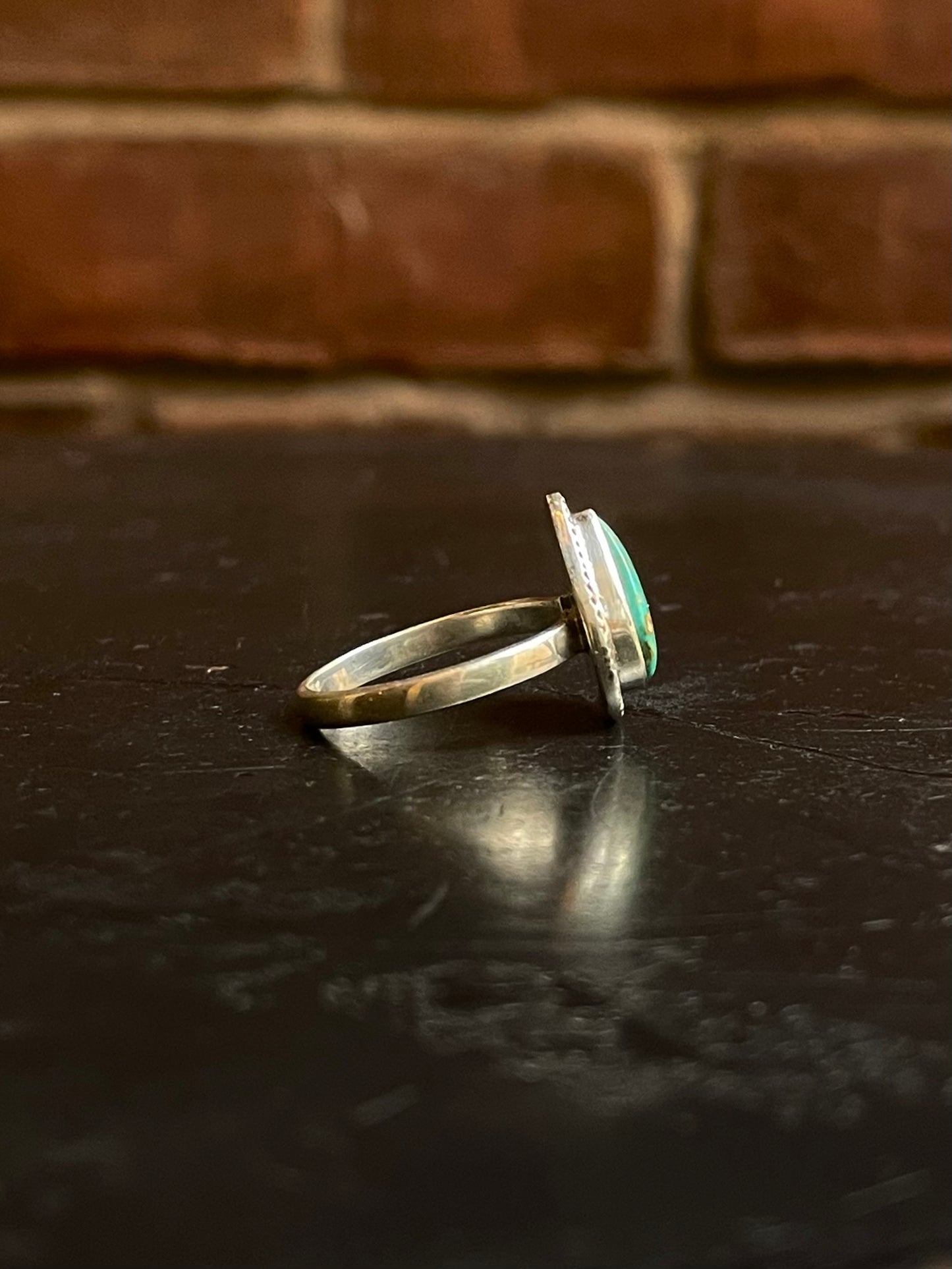 Turquoise Tear Drop Ring Size 8 | 925 Sterling Silver G278