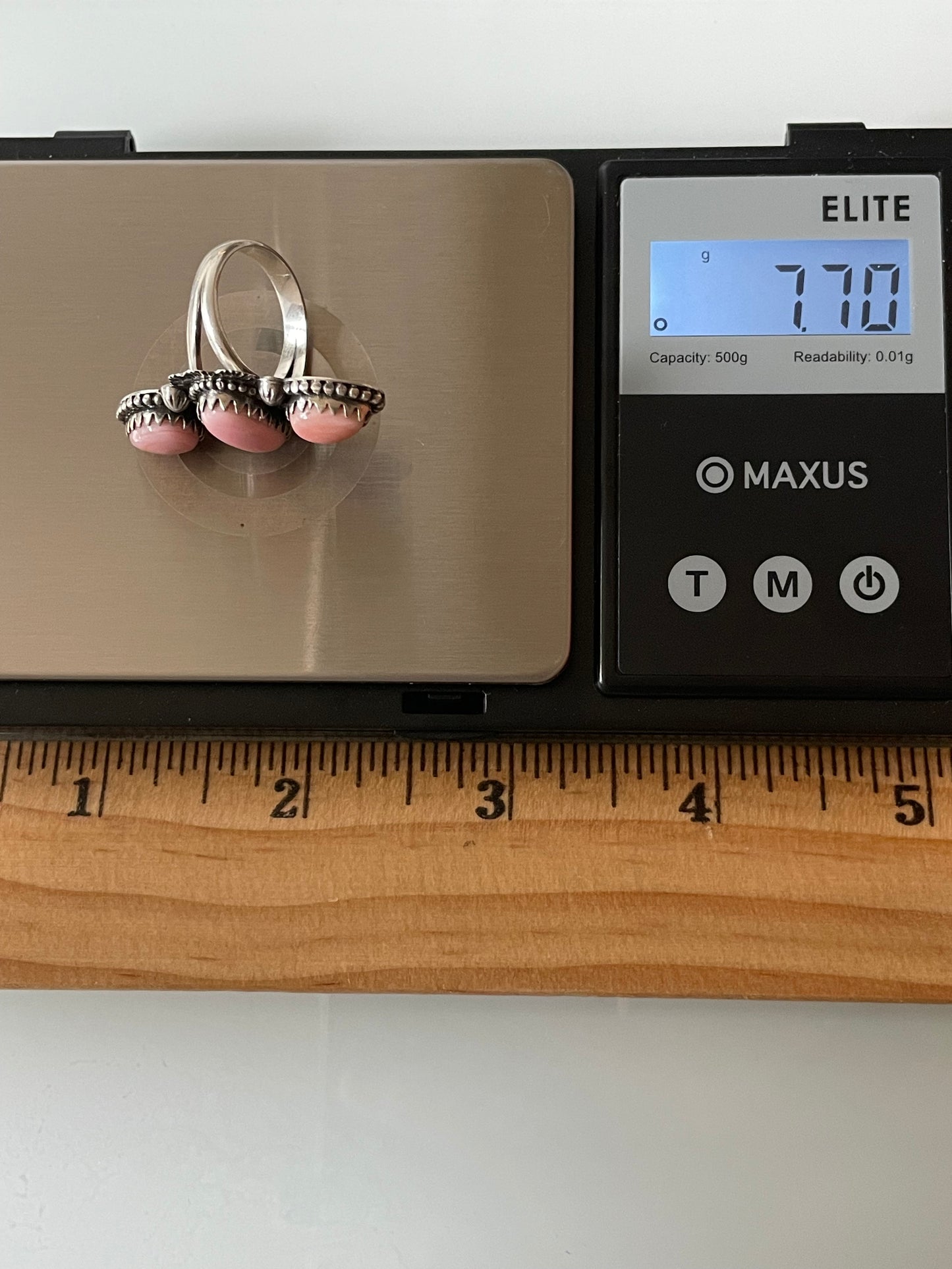Pink Conch Ring Size 7 | 925 Sterling Silver G170