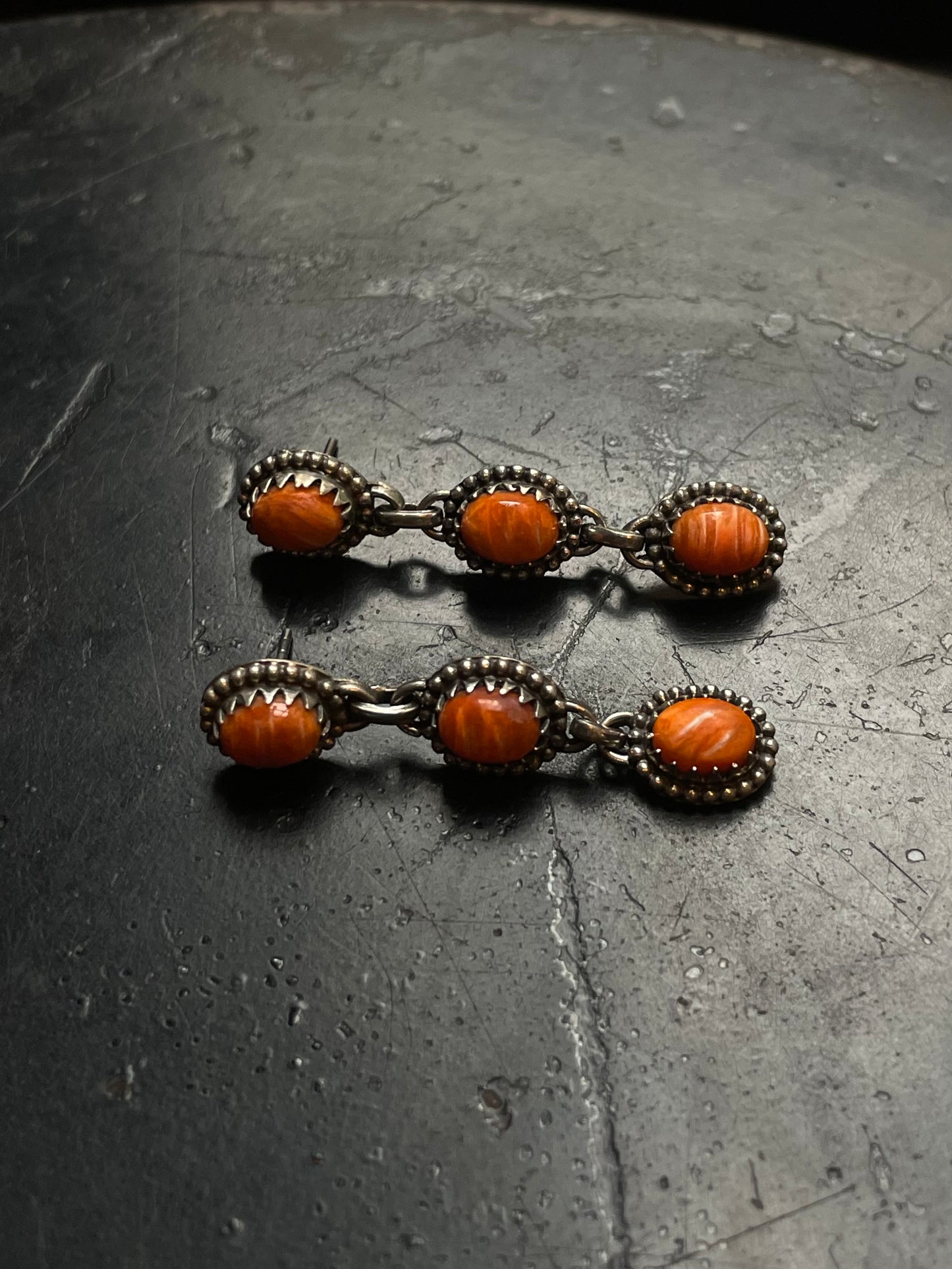 Spiny Oyster Dangle Stud Earrings | 925 Sterling Silver G247