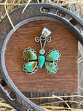 Turquoise Butterfly Pendant | 925 Sterling Silver Z14