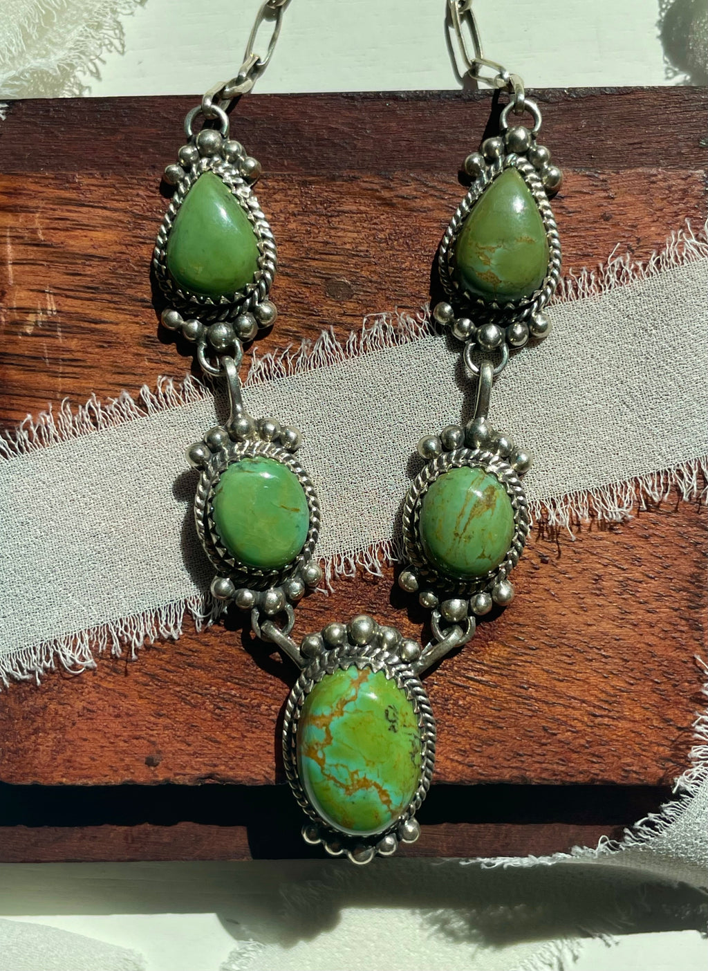 Kingman Turquoise Lariat Necklace | 925 Sterling Silver G607