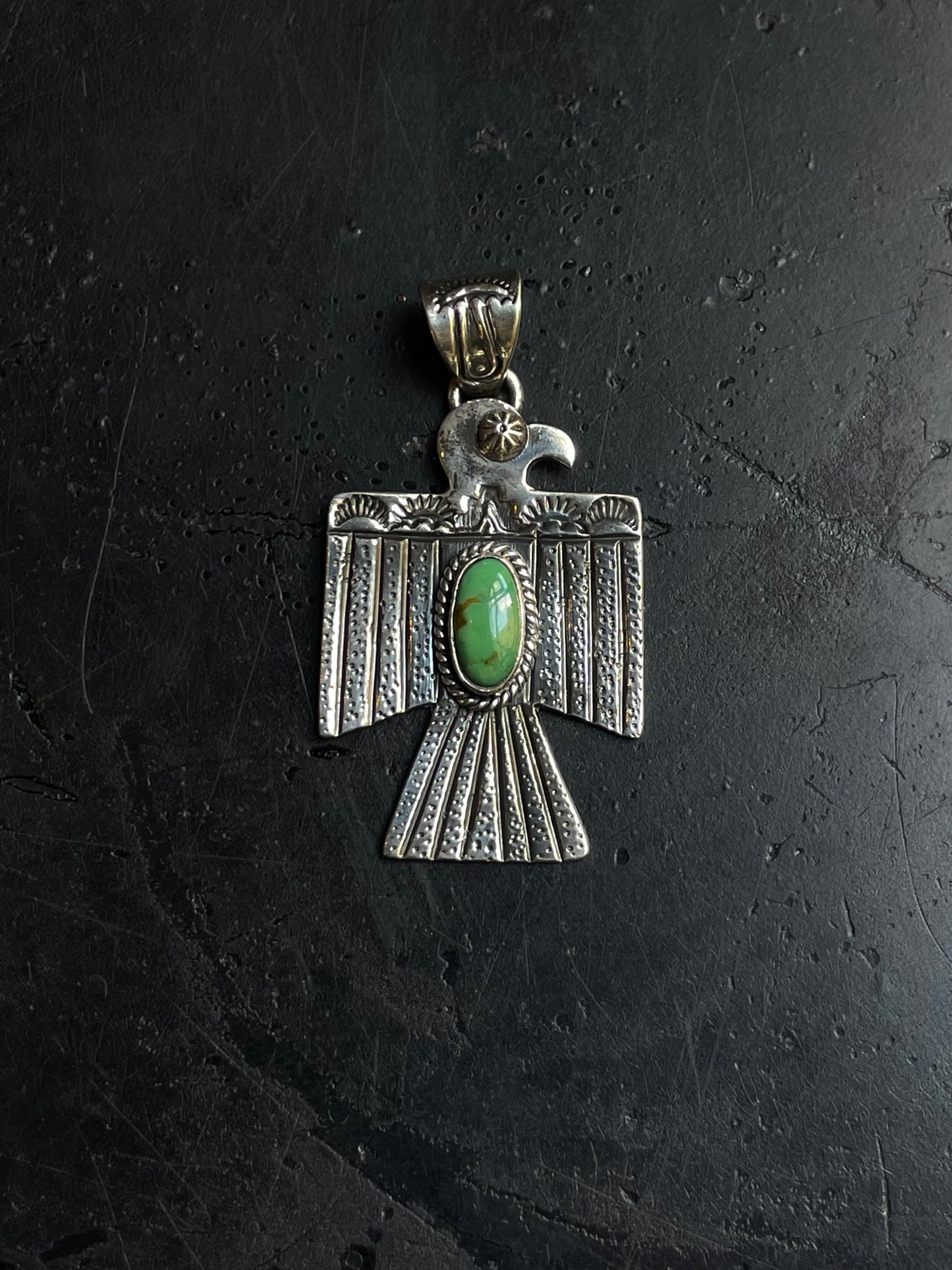 Turquoise Thunderbird Pendant | 925 Sterling Silver E241