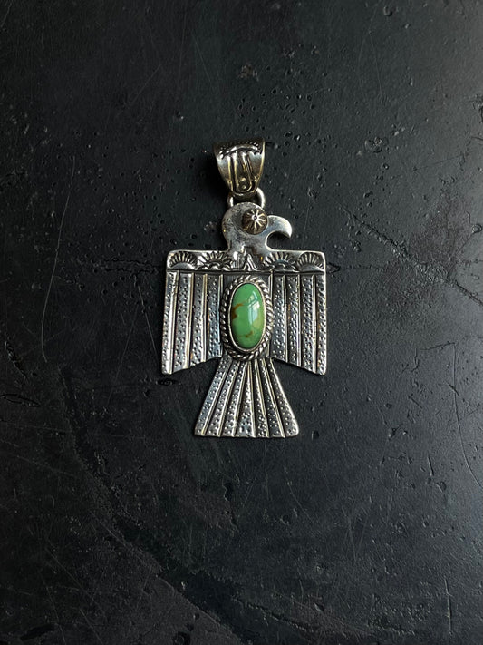 Turquoise Thunderbird Pendant | 925 Sterling Silver E241