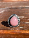 Pink Conch Teardrop Ring Size 6 | 925 Sterling Silver Southwest D104