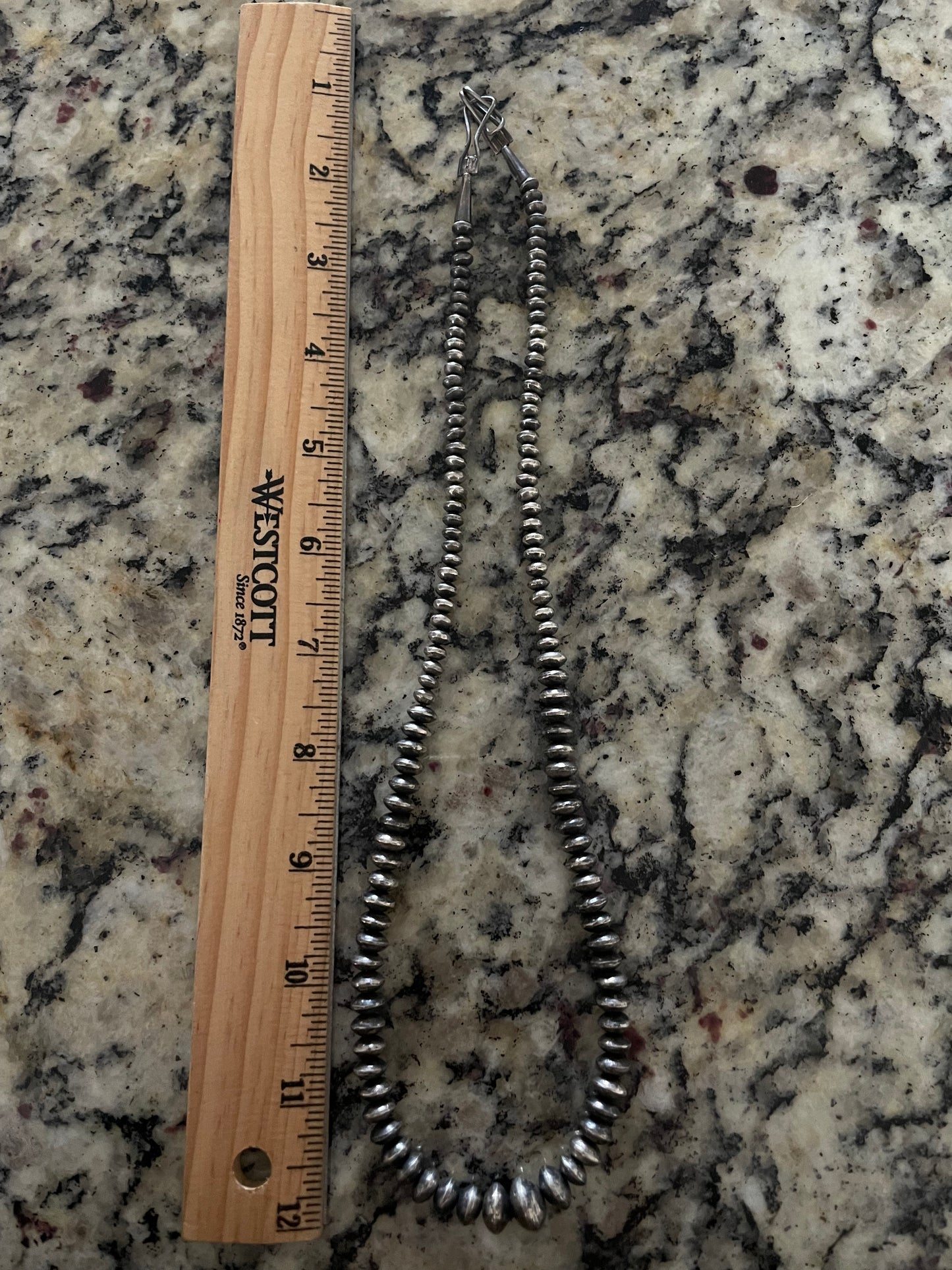 Sterling Silver Beaded Necklace | 925 Sterling Silver E371