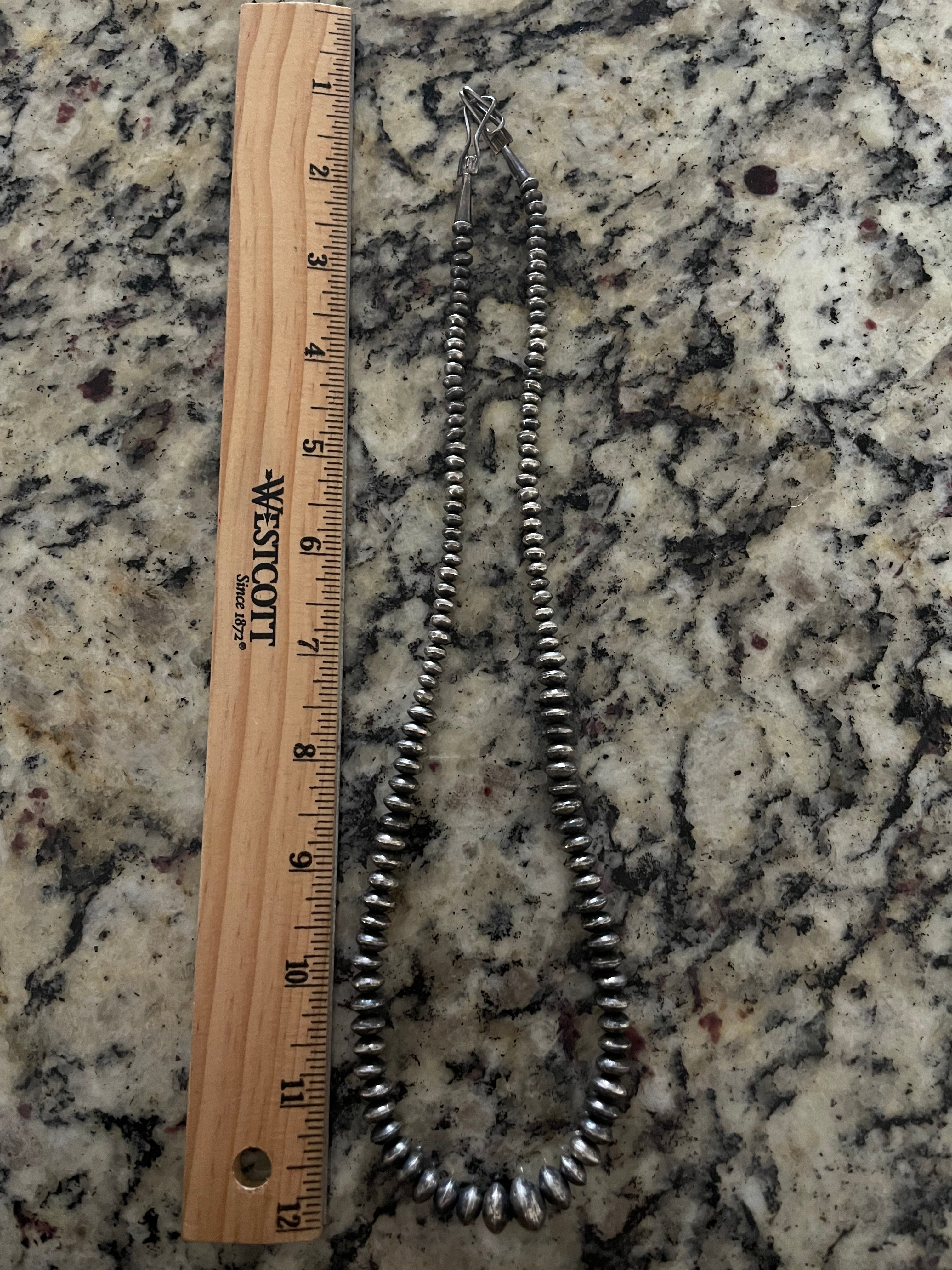 Sterling Silver Beaded Necklace | 925 Sterling Silver E371