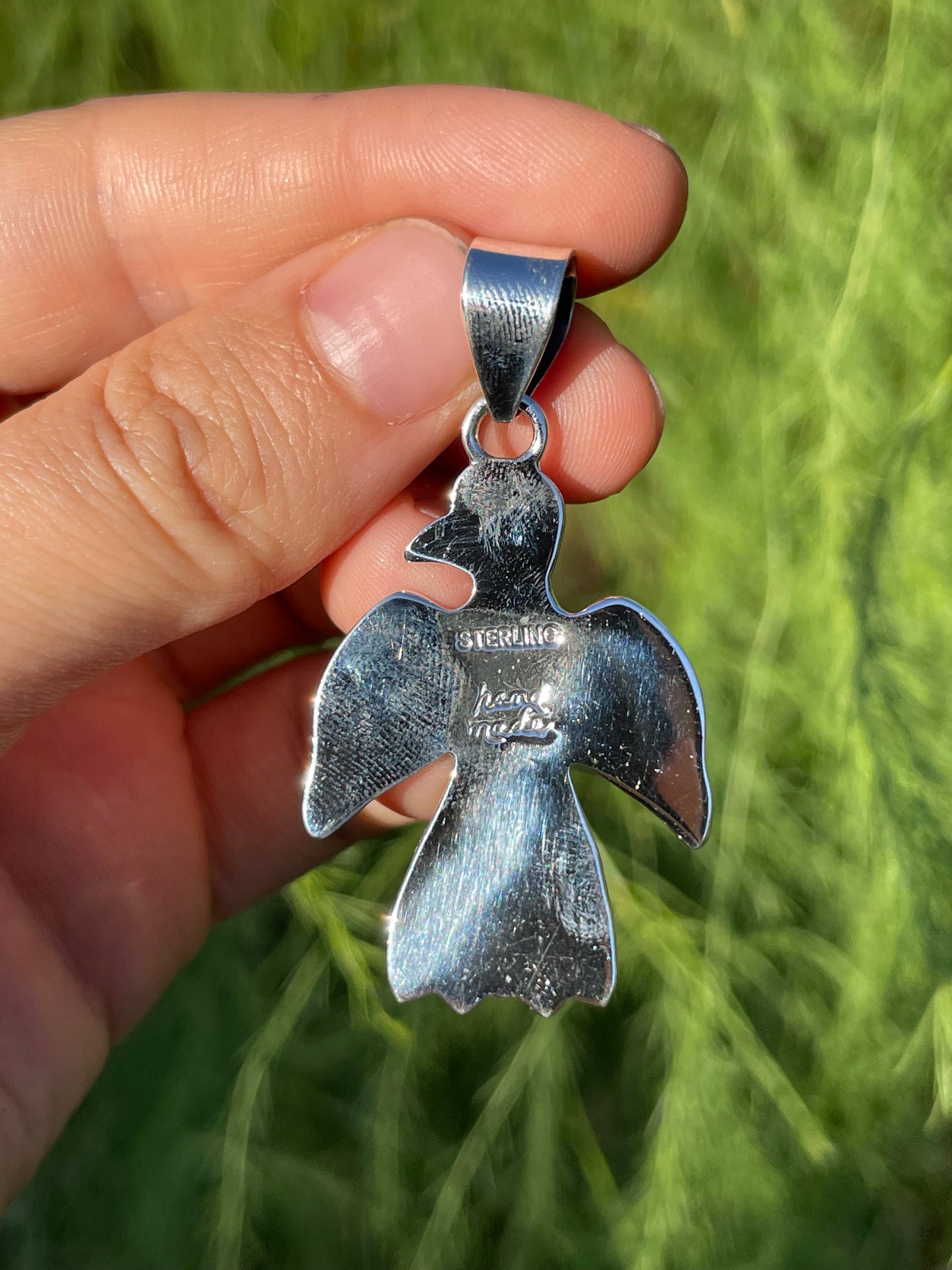 Turquoise Thunderbird Pendant | Sterling Silver 925 B451