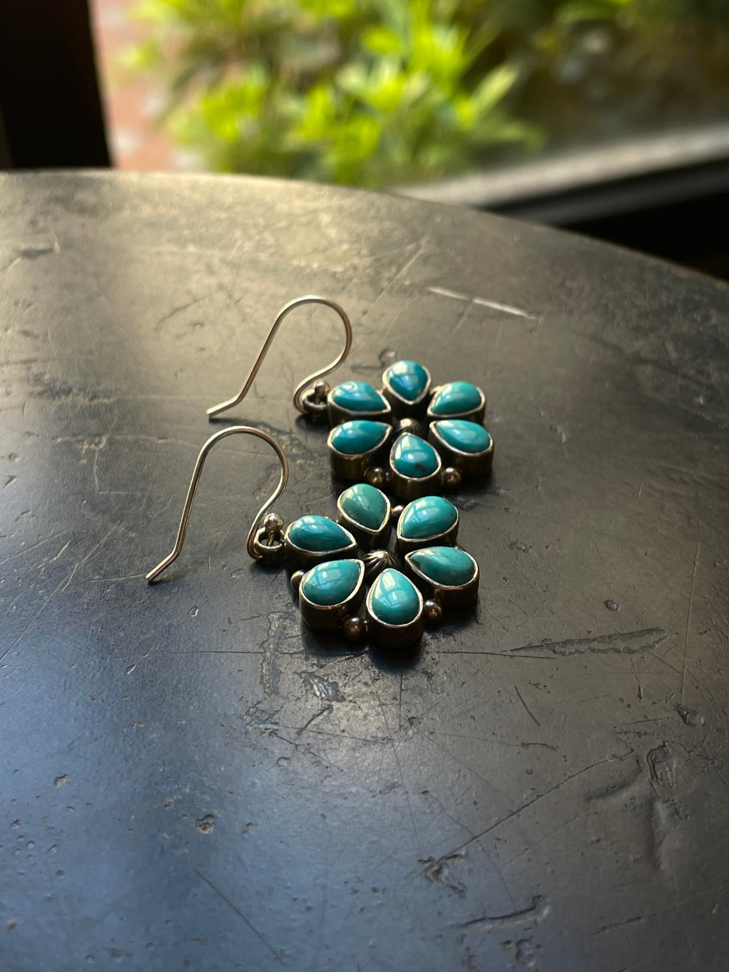 Kingman Turquoise Hook Earrings | 925 Sterling Silver G631