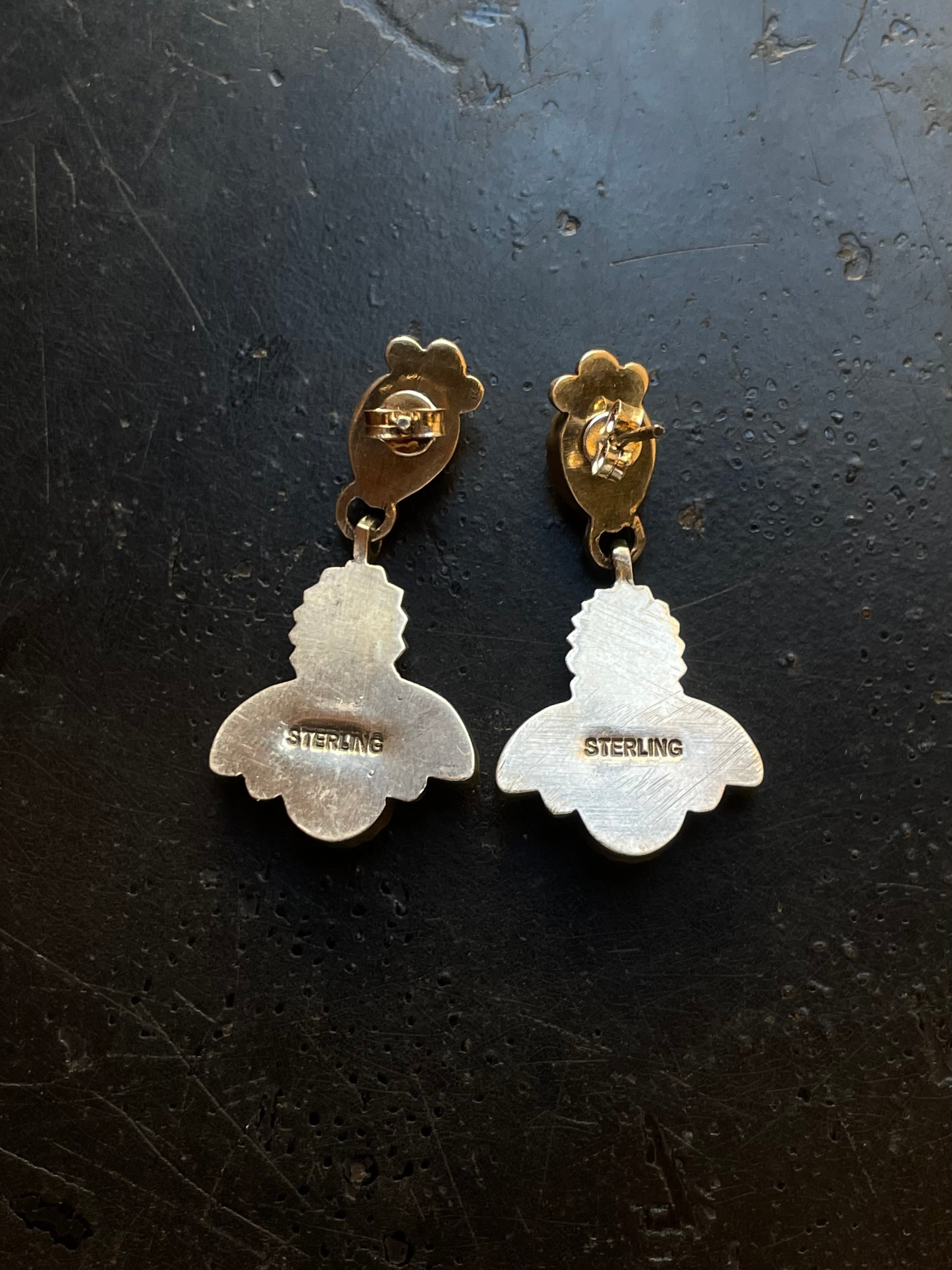Pink Conch Concho Stud Earrings | 925 Sterling Silver G670