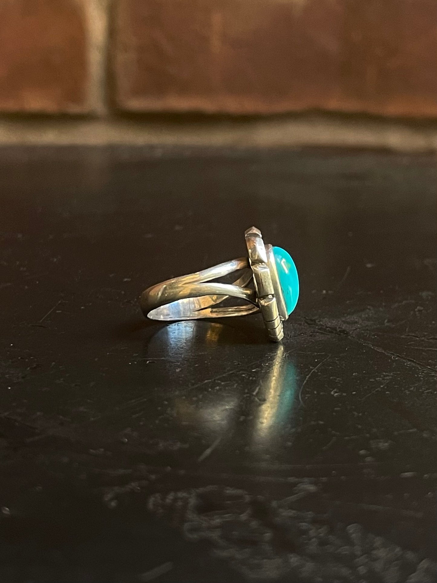 Kingman Turquoise Heart Ring | Sterling Silver | Size 6 G365