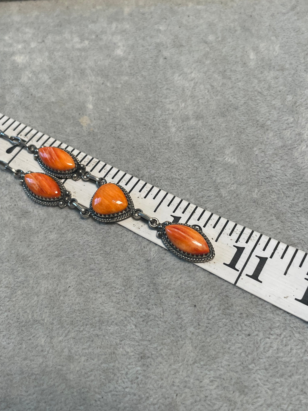 Orange Spiny Oyster Heart Necklace | 925 Sterling Silver D228
