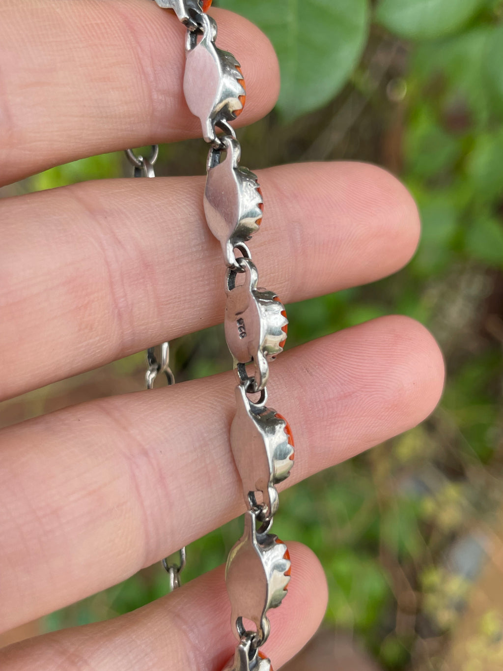 Spiny Oyster Link Bracelet | 925 Sterling Silver B978