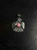 Pink Conch Thunderbird Pendant | 925 Sterling Silver C962