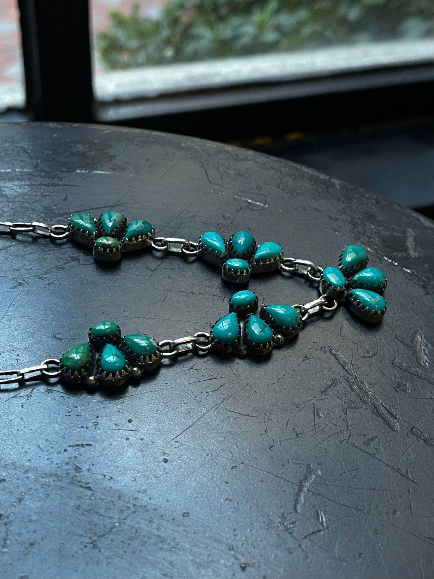 Kingman Turquoise Statement Necklace | 925 Sterling Silver E350