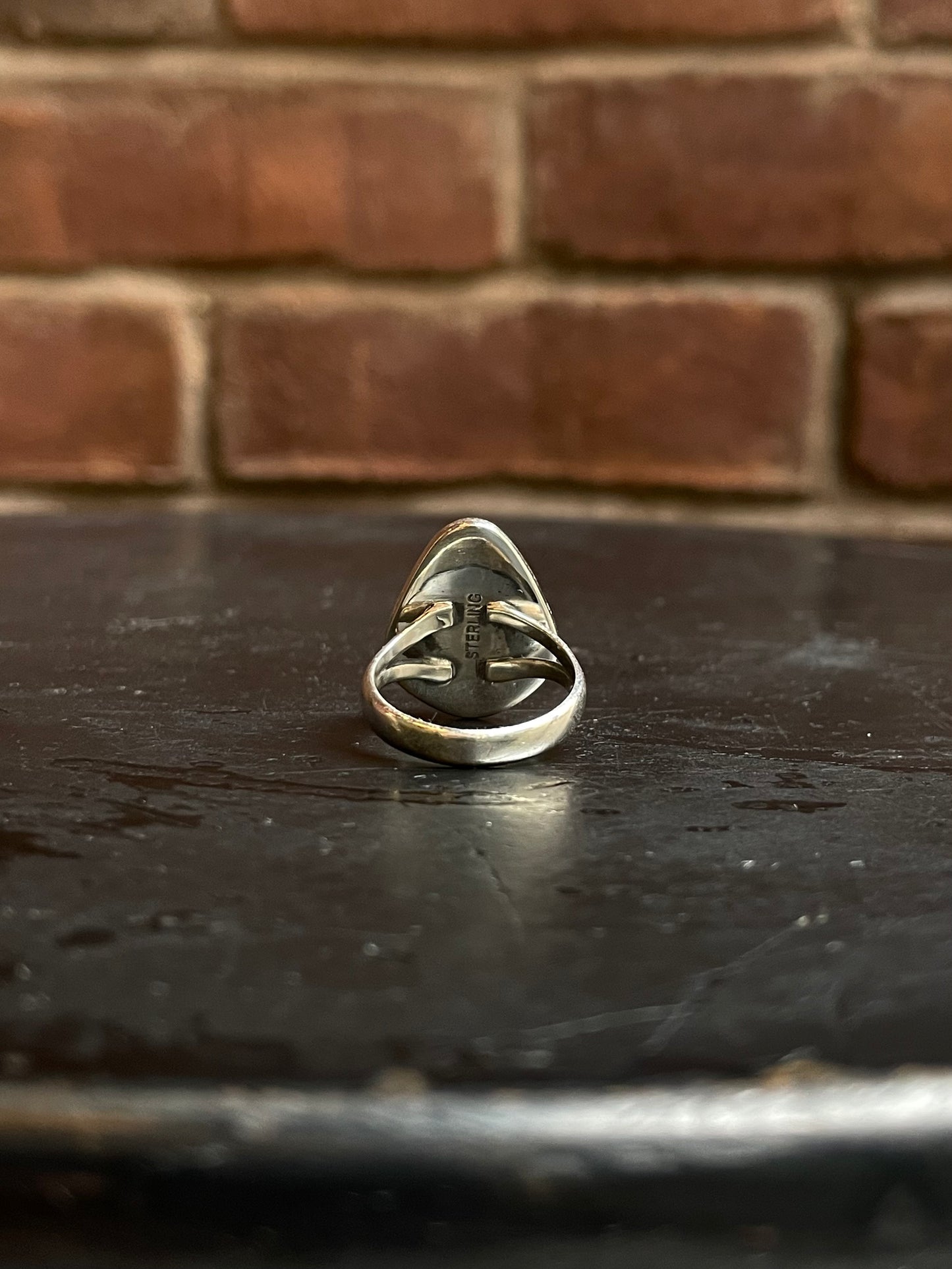 Kingman Turquoise Teardrop Ring Size 7 | 925 Sterling Silver Southwest E122