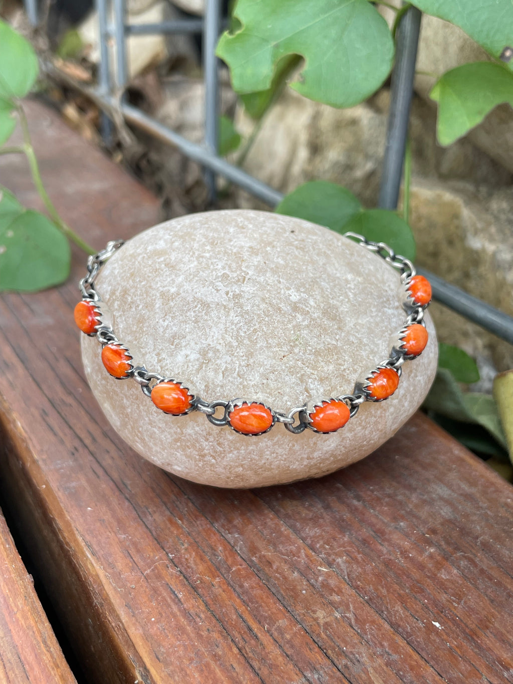 Spiny Oyster Link Bracelet | 925 Sterling Silver B978