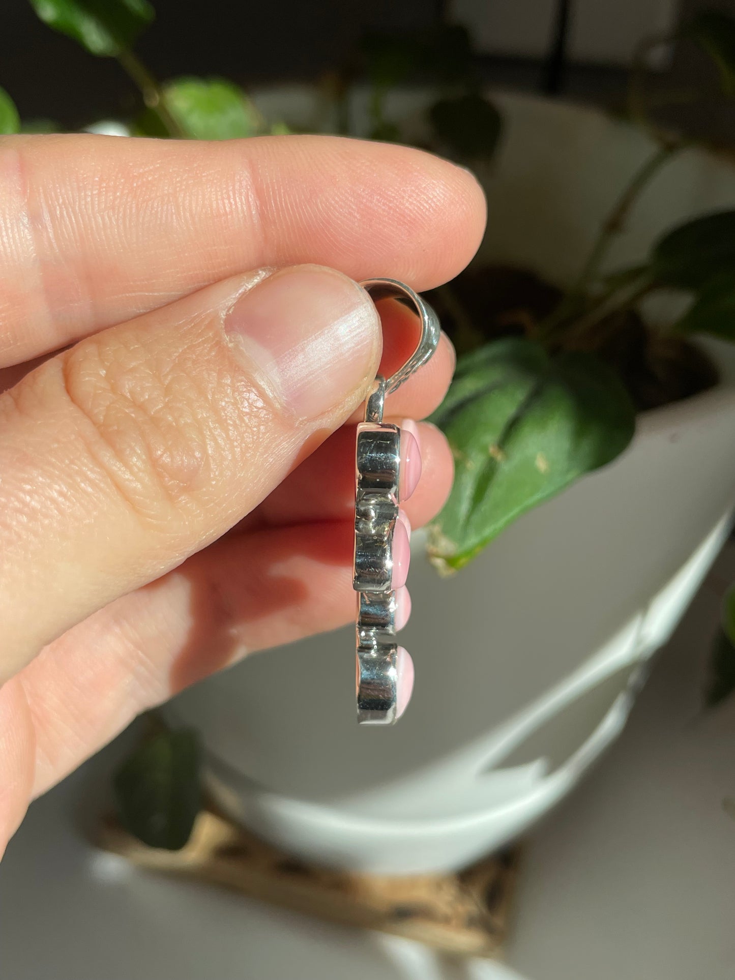 Pink Conch Dragonfly Pendant | Sterling Silver 925 B766