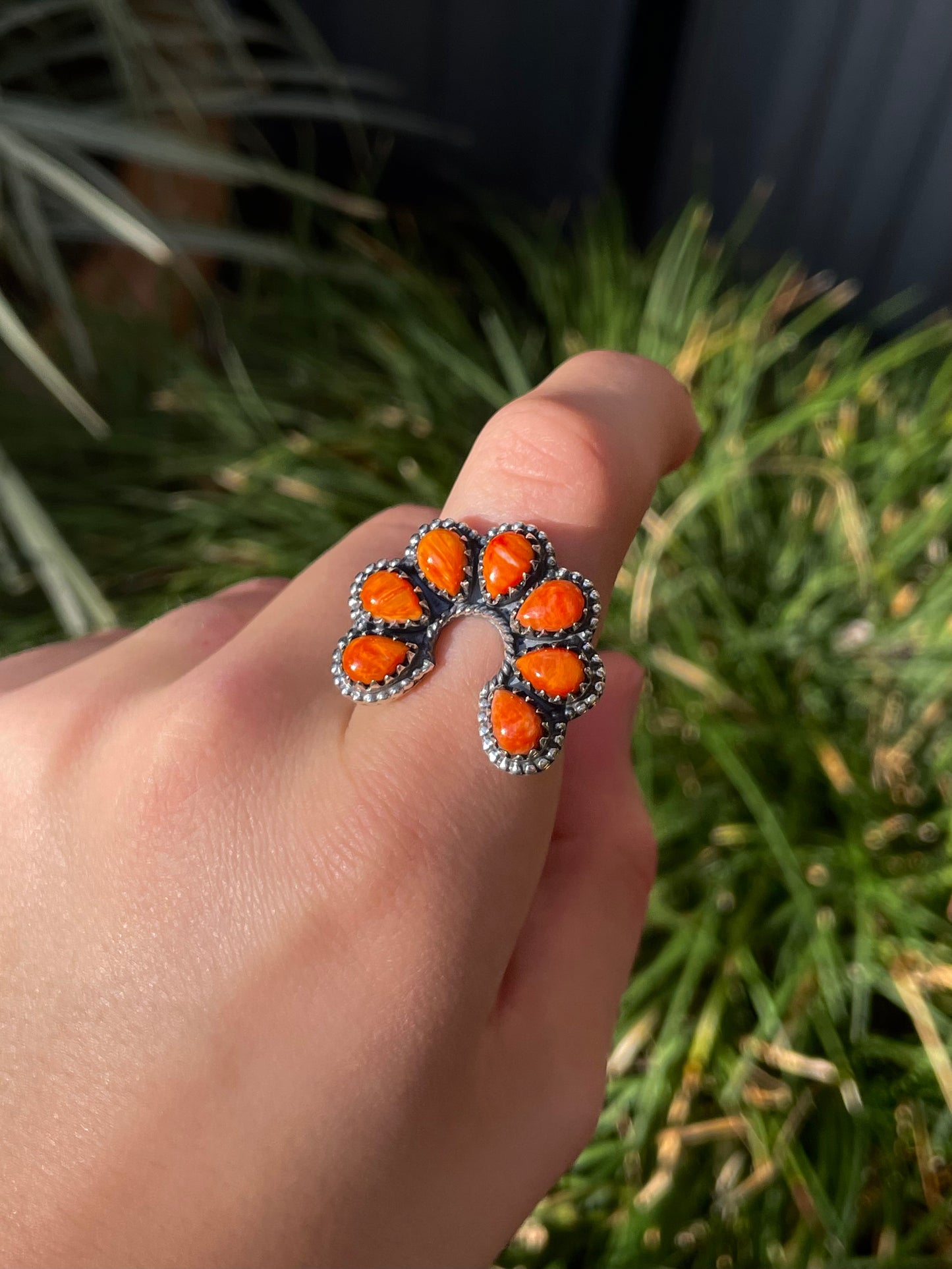 Spiny Oyster Naja Ring | Sterling Silver 925 | Size 9 C803