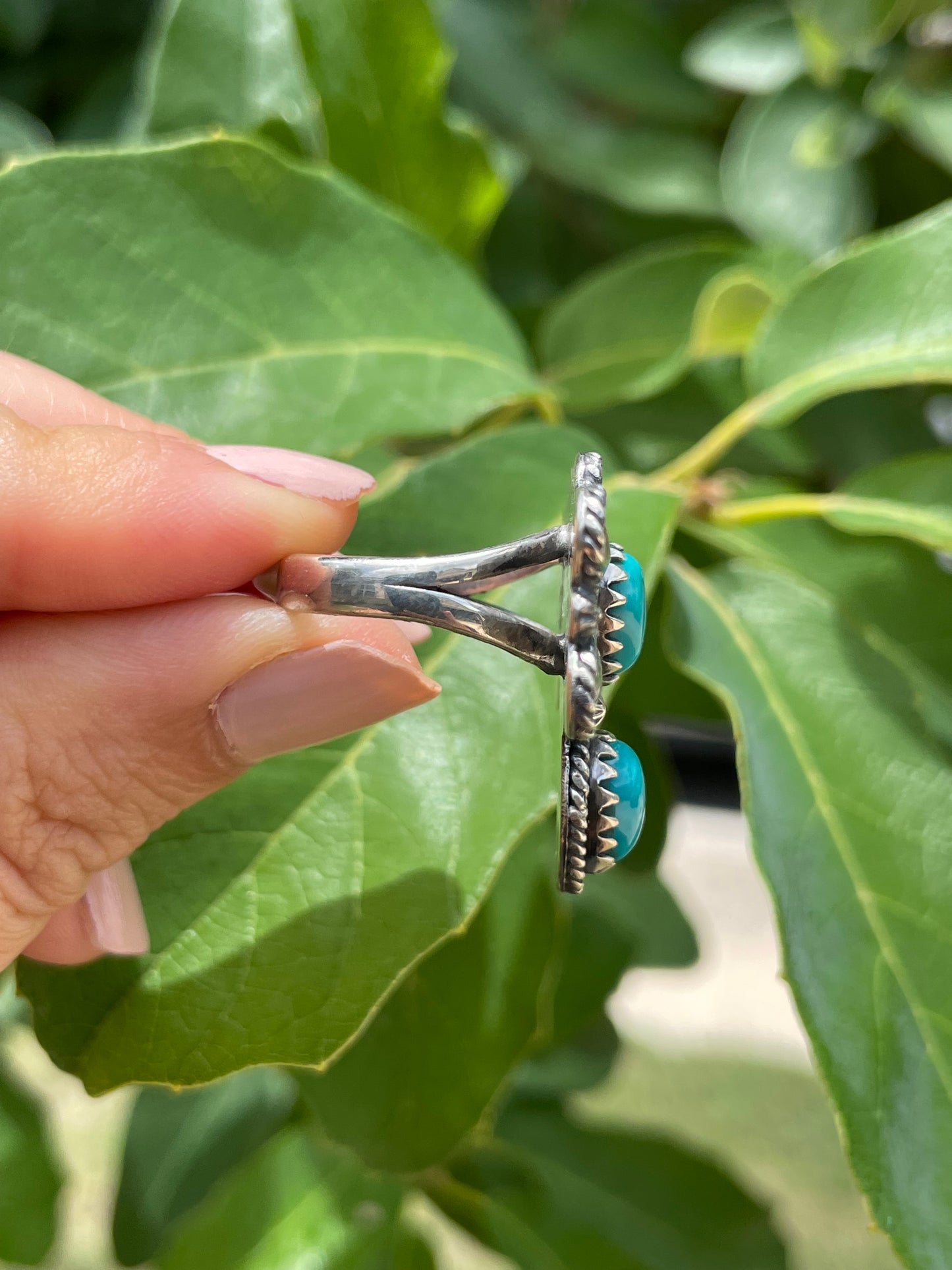 Kingman Turquoise Dragonfly Ring Size 6.5 | 925 Sterling Silver D184