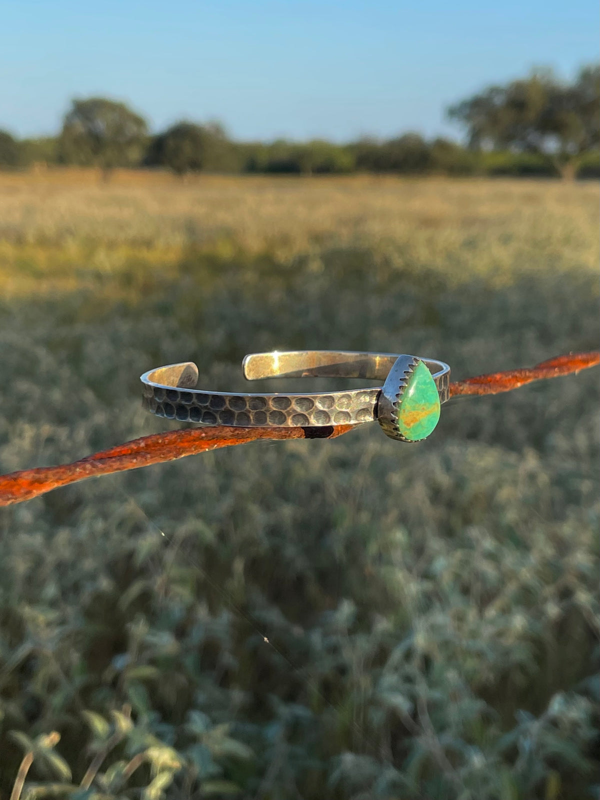 Turquoise Teardrop Cuff Bracelet | 925 Sterling Silver G742