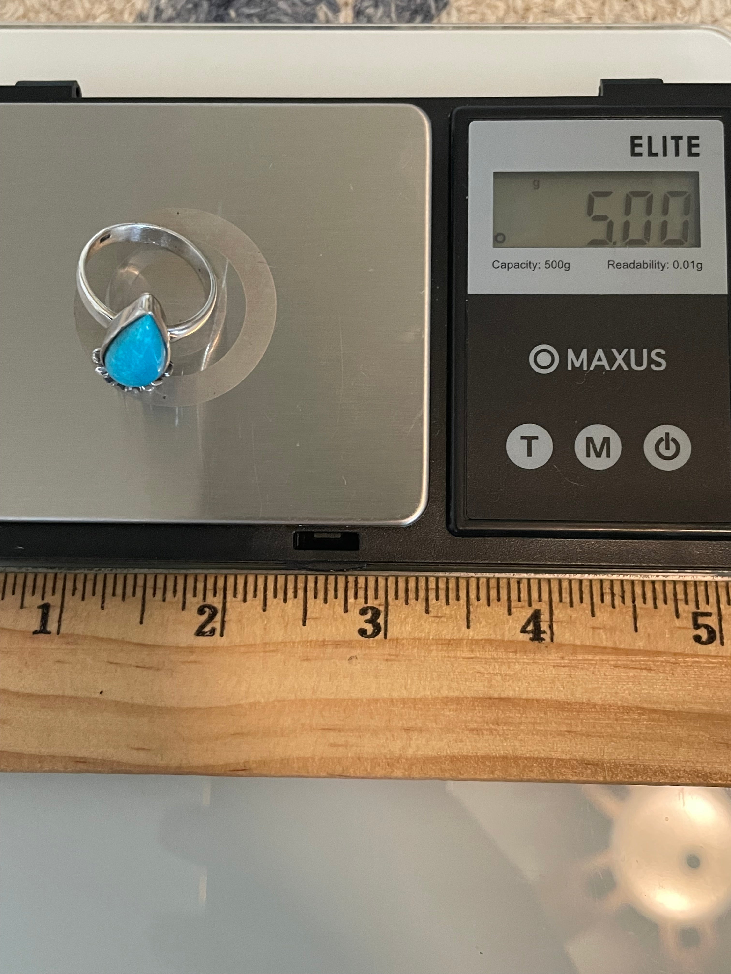 Kingman Turquoise Ring Size 7 | 925 Sterling Silver G580