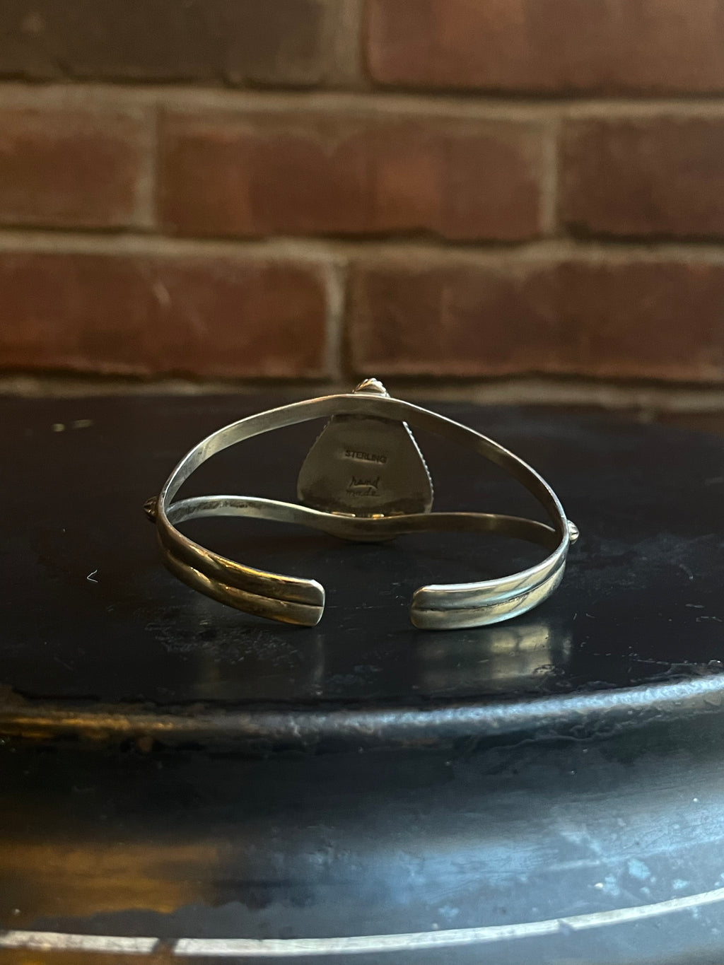 Kingman Turquoise Teardrop Cuff Bracelet | 925 Sterling Silver C901